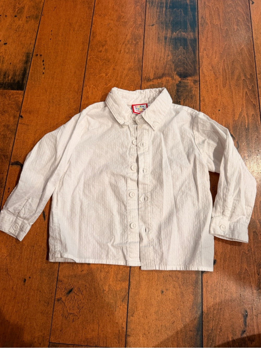 Kids White Button-Up Shirt by Baby Togs